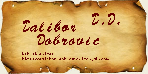 Dalibor Dobrović vizit kartica